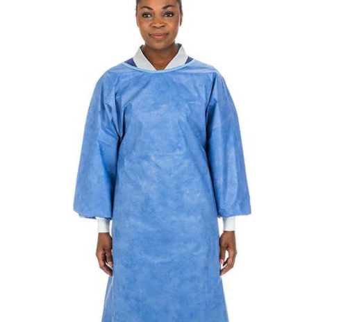 Gown Chemotherapy Procedure X-Large Blue NonSterile ASTM F739-12 Disposable Poly-Coated (10/PK 10PK/CS) by Cardinal  ID 8201CG
